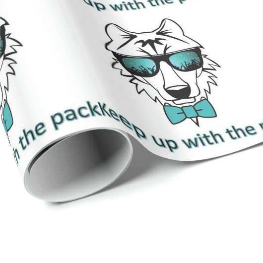 Wolfpack Geschenkpapier (Rolleneckpunkt)