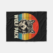 Wolfpack Männer heulender Wolf Frauen Kinder Leben Fleecedecke (Vorderseite (Horizontal))