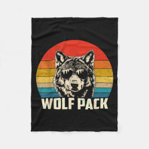 Wolfpack Männer heulender Wolf Frauen Kinder Leben Fleecedecke