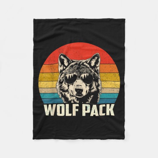 Wolfpack Männer heulender Wolf Frauen Kinder Leben Fleecedecke (Vorderseite)