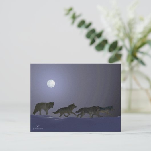 Wolfpack Postkarte (Stehend Vorderseite)