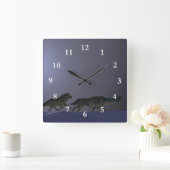 Wolfpack Quadratische Wanduhr (Zuhause)