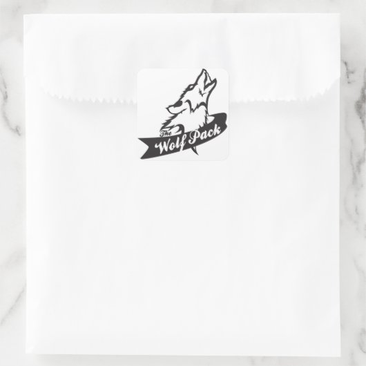 WolfPack-Sticker Quadratischer Aufkleber (Tasche)