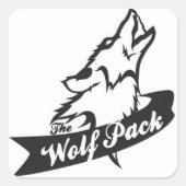 WolfPack-Sticker Quadratischer Aufkleber (Vorderseite)