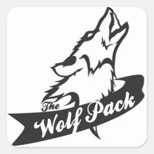 WolfPack-Sticker Quadratischer Aufkleber