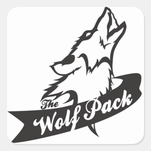 WolfPack-Sticker Quadratischer Aufkleber (Vorderseite)