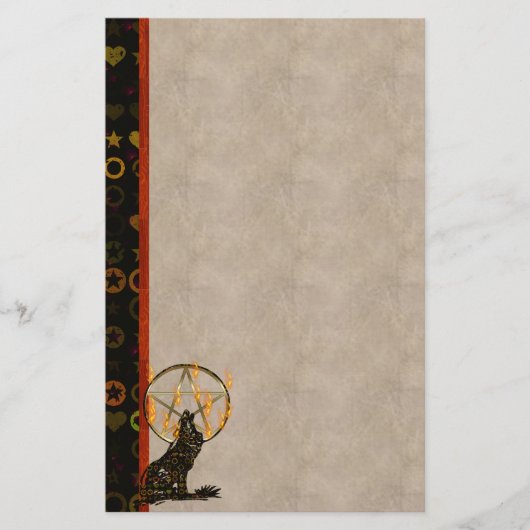 WolfPentagram Briefpapier (Vorderseite)