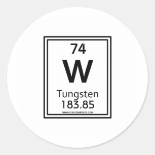 Wolfram 74 runder aufkleber