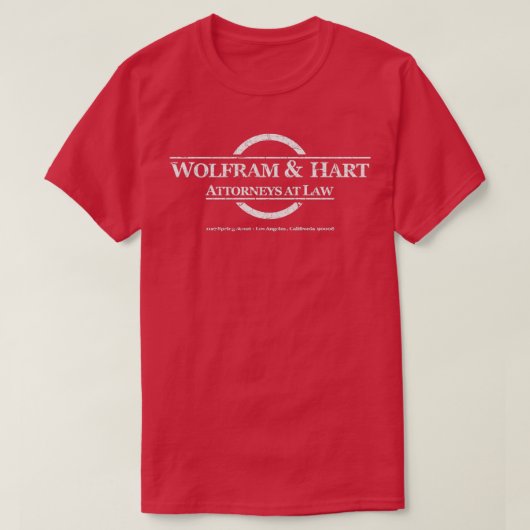 Wolfram Hart Rechtsanwälte T-Shirt (Design vorne)