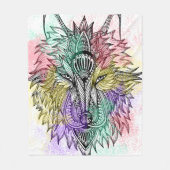 Wolfs-Farbe Fleecedecke (Vorderseite)