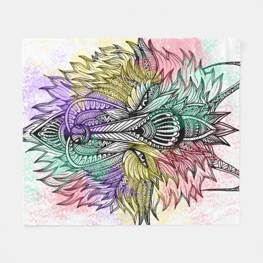 Wolfs-Farbe Fleecedecke (Vorderseite (Horizontal))