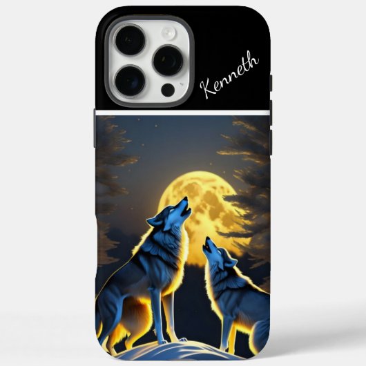 Wolfs Howl erreicht Vollmond Case-Mate iPhone Hülle (Rückseite)