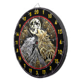 Wolfs Howl repräsentiert Stärke und Freiheit Dartscheibe (Vorderseite rechts)