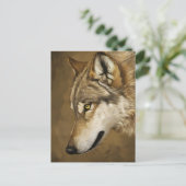 Wolfs Keen Gaze Postkarte (Stehend Vorderseite)