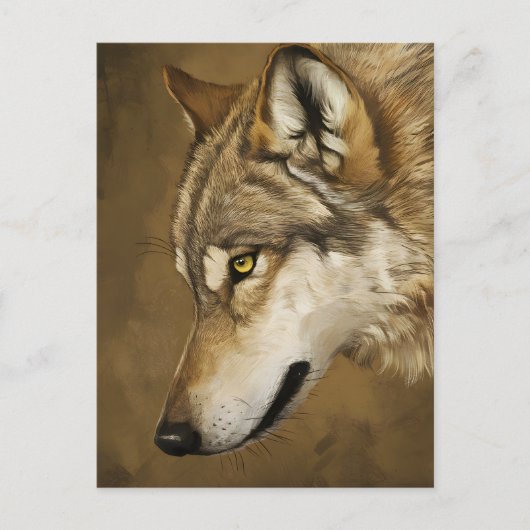 Wolfs Keen Gaze Postkarte (Vorderseite)