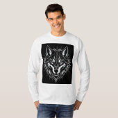 Wolfs Kopfkunst T-Shirt (Vorne ganz)