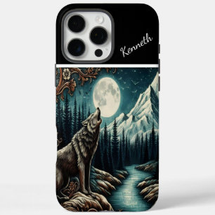 Wolfs Mondlicht-Howl iPhone 16 Pro Max Hülle
