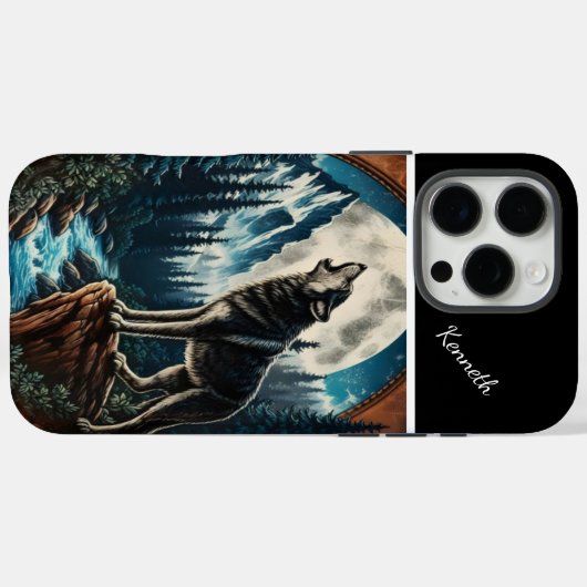 Wolfs Mondlicht-Howl Case-Mate iPhone Hülle (Rückseite (Horizontal))