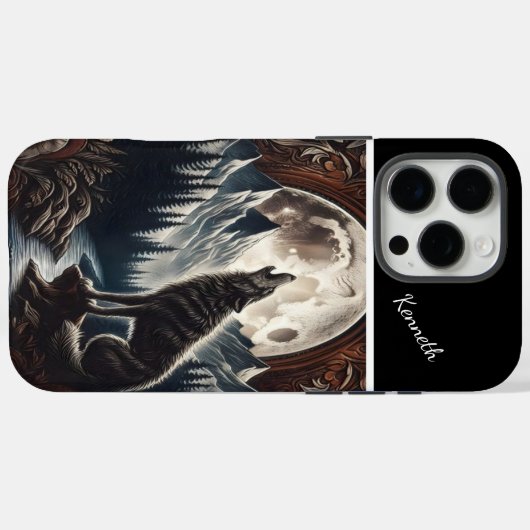 Wolfs Mondlicht-Howl Case-Mate iPhone Hülle (Rückseite (Horizontal))
