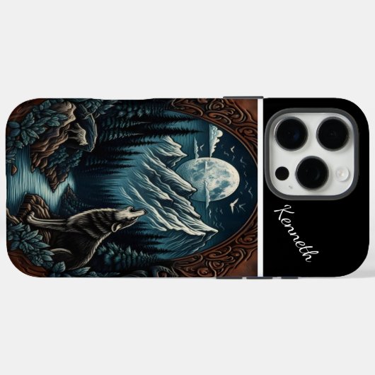 Wolfs Mondlicht-Howl Case-Mate iPhone Hülle (Rückseite (Horizontal))