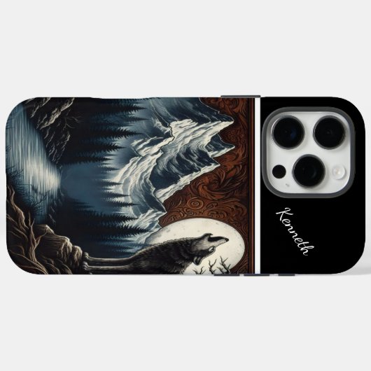 Wolfs Mondlicht-Howl Case-Mate iPhone Hülle (Rückseite (Horizontal))