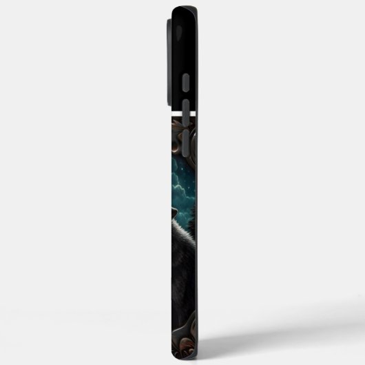 Wolfs Mondlicht-Serenade Case-Mate iPhone Hülle (Rückseite / Links)