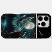 Wolfs Mondlicht-Serenade Case-Mate iPhone Hülle (Rückseite (Horizontal))