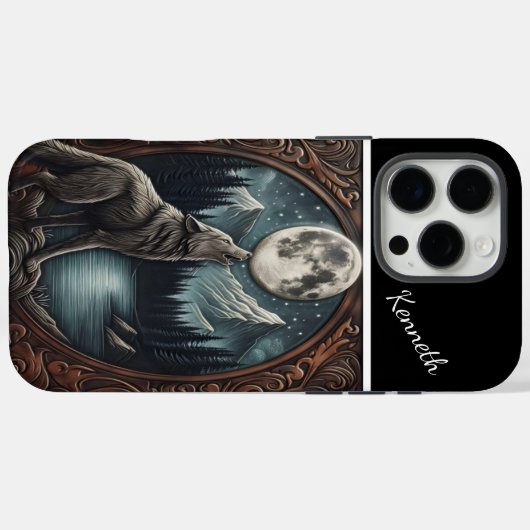 Wolfs Mondlicht-Serenade Case-Mate iPhone Hülle (Rückseite (Horizontal))