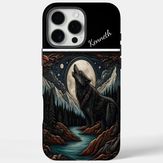 Wolfs Mondlicht-Serenade Case-Mate iPhone Hülle (Rückseite)