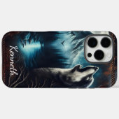 Wolfs Mondlicht-Serenade Case-Mate iPhone Hülle (Rückseite (Horizontal))