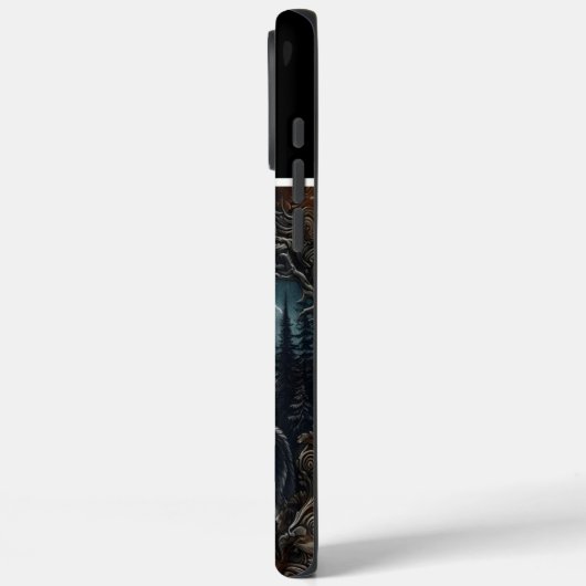 Wolfs Mondlicht-Serenade Case-Mate iPhone Hülle (Rückseite / Links)