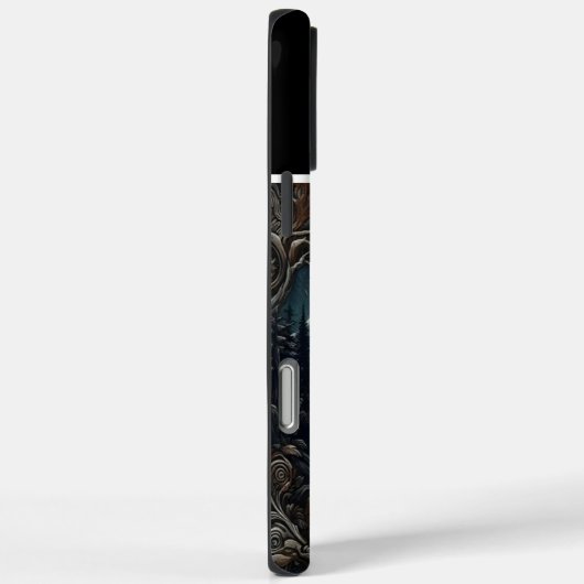 Wolfs Mondlicht-Serenade Case-Mate iPhone Hülle (Rückseite / Rechts)