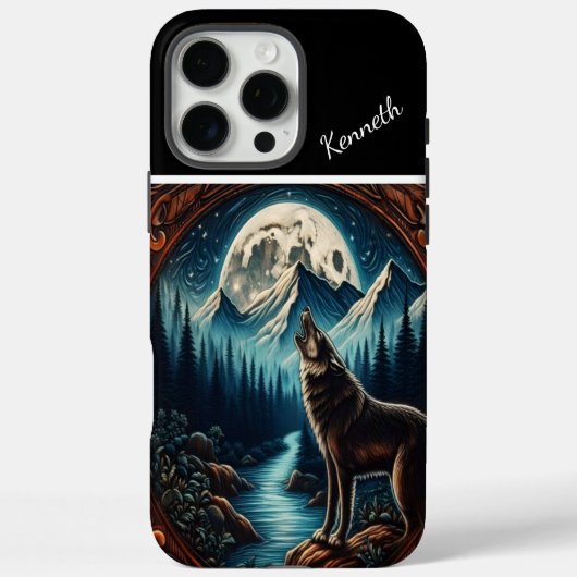 Wolfs Mondlicht-Serenade Case-Mate iPhone Hülle (Rückseite)