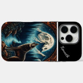 Wolfs Mondlicht-Serenade Case-Mate iPhone Hülle (Rückseite (Horizontal))