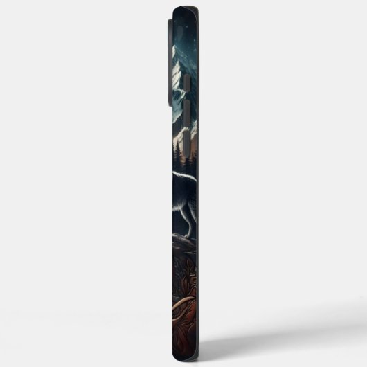 Wolfs Mondlicht-Serenade Case-Mate iPhone Hülle (Rückseite / Links)