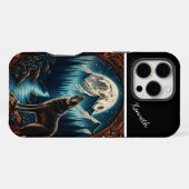Wolfs Mondlicht-Serenade iPhone Hülle (Rückseite (Horizontal))