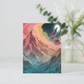 Wolfs Moonlit Howl Postkarte (Stehend Vorderseite)