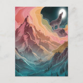 Wolfs Moonlit Howl Postkarte (Vorderseite)