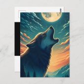 Wolfs Night Song Postkarte (Vorne/Hinten)