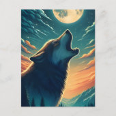 Wolfs Night Song Postkarte (Vorderseite)