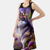 Wolfs Schatten im Mondschein Schürze (InSitu)