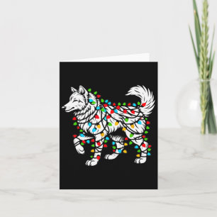 Wolfs TreChristmas Sweater Xmas Haustier Wolf Karte