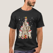 Wolfs TreChristmas Sweater Xmas Haustier Wolf T-Shirt (Vorderseite)