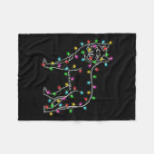 Wolfs Tree Christmas Sweater Xmas Pet Animal Wolf Fleecedecke (Vorderseite (Horizontal))