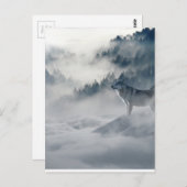 Wolfs Winter Art Foto Postkarte (Vorne/Hinten)