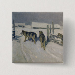 Wolfs, Winter-Nacht, c.1910 Button
