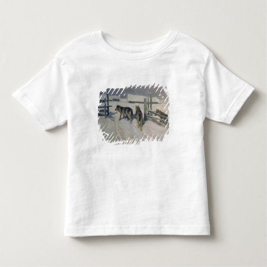 Wolfs, Winter-Nacht, c.1910 Kleinkind T-shirt (Vorderseite)