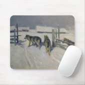 Wolfs, Winter-Nacht, c.1910 Mousepad (Mit Mouse)