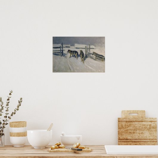 Wolfs, Winternacht, c.1910 Poster (Küche)