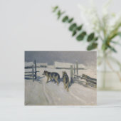 Wolfs, Winternacht, c.1910 Postkarte (Stehend Vorderseite)